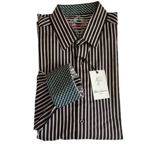 Robert Graham Striped Multi-Colored Long Sleeve Button Down Shirt